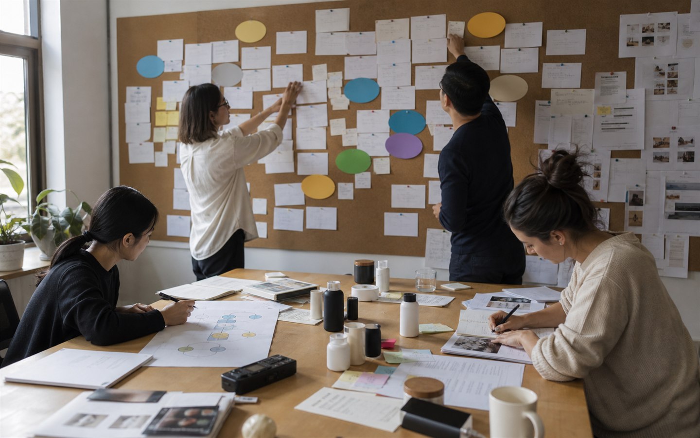 A consumer-insights team analyzing product reviews, social conversations, and customer needs