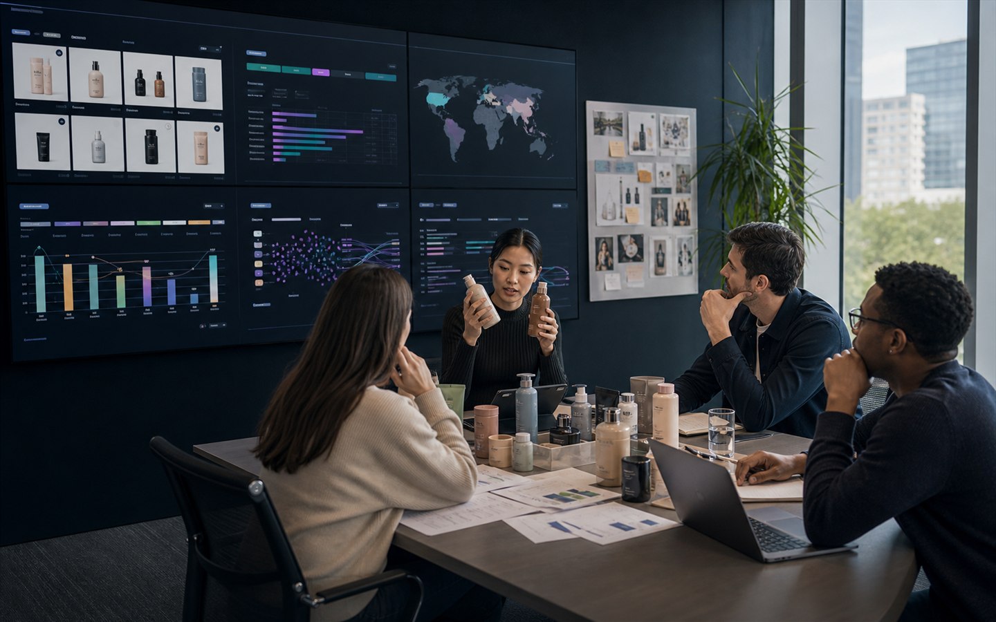 A commerce team using product, pricing, review, and market signals for product research